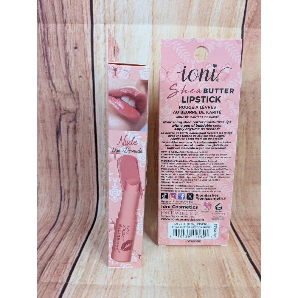 2 PK Ioni Shea Butter Lipstick Nude - Hydrating Buildable Color